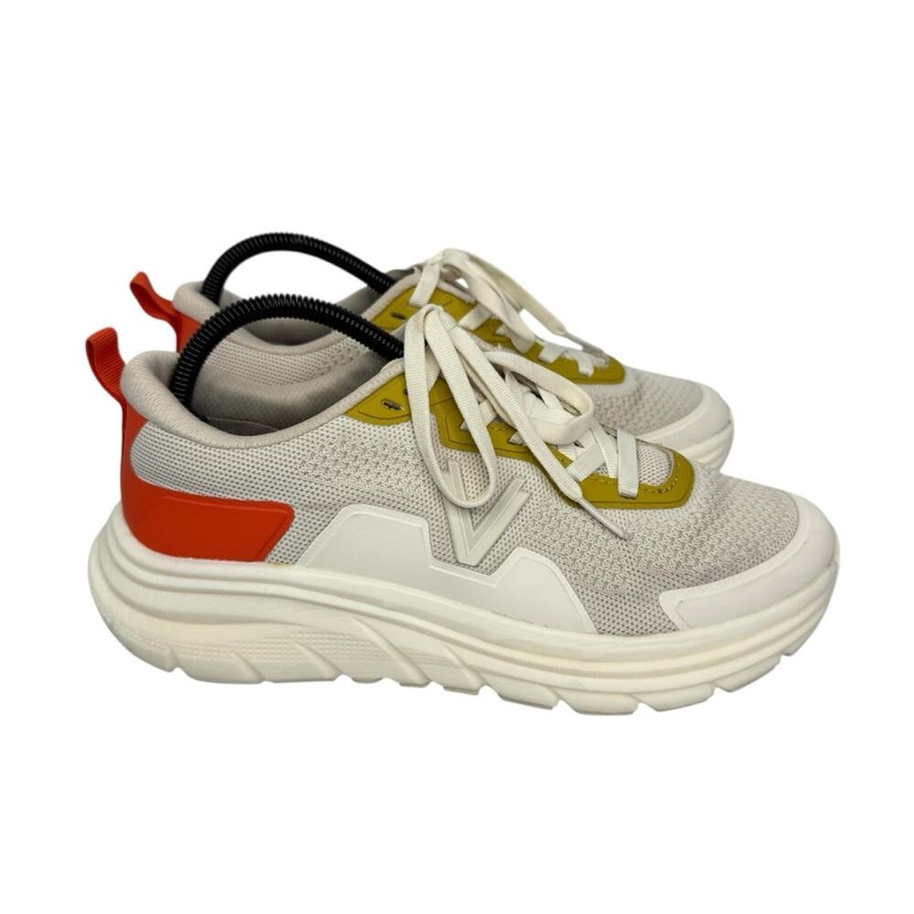 VIONIC Women’s Sz 8.5 Walk Max Sneaker Cream/Tangerine Tango Comfortable Mesh